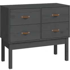 vidaXL Byråer>Konsolbord grå 90x40x78 cm massiv furu