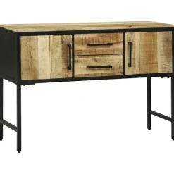 vidaXL Sideboards>Konsolbord med låda Brun 100 x 35 x 70 cm massivt mangoträ