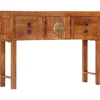 vidaXL Sideboards>Konsolbord 120x32x80 cm massivt grovt mangoträ