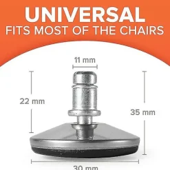 Kontorsmöbler>Kontorsstol Bell Glides Ersättning Byt Swivel Caster Wheels Till Fast Stationär Fot