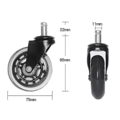 Kontorsmöbler>Kontorsstol Hjul Ersättning 360 Rotation Stol Hjul