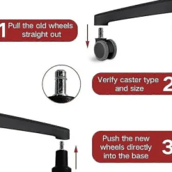 Kontorsmöbler>Kontorsstol Hjul Fötter Låsning Kontorsstol Hjul Stolhjul Fasta Stationära Hjul För Skrivbord