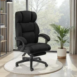 Kontorsmöbler>Kontorsstol Jillien med fotstöd och velouröverdrag