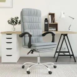 vidaXL Kontorsmöbler>Kontorsstol ljusgrå tyg