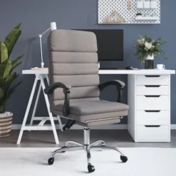 vidaXL Kontorsmöbler>Kontorsstol med massage taupe tyg