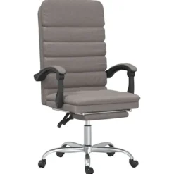 vidaXL Kontorsmöbler>Kontorsstol med massage taupe tyg