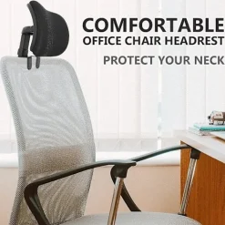 Kontorsmöbler>Kontorsstol Nackstöd Fäste Universell Nackkudde Klädd Justerbar Höjd Vinkel Svart och svart Svart och svart