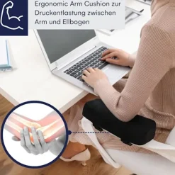 Kontorsmöbler>Kontorsstols armstödsvaddering, bekväm, tyg, maskintvättbar 23,5*7,5*3cm