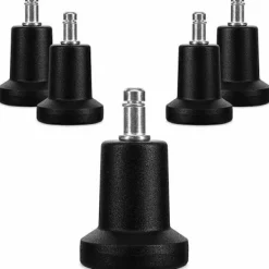 Kontorsmöbler>Kontorsstols Hjul, 5 st Ersättningshjul för Stol 10/22mm, Tyst Fast Sitsben för Hårt Golv