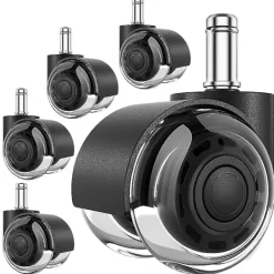 Kontorsmöbler>Kontorsstols Hjul, 2 Tums Ersättningsmjuka Tysta Hjul för Arbets- och Spelsstol, Tunga