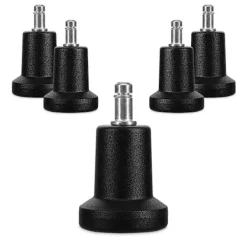 Kontorsmöbler>Kontorsstolsfötter - Set med 5 Ersättningsfötter för Stolsfötter 10/22 mm - Stabila och Tysta Stolsben för Hårda Golv