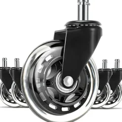 Kontorsmöbler>Kontorsstolshjul 5 st, 10x22mm Svängbara hjul för IKEA-stolar, 360° tyst rullning, hållbara, repskydd