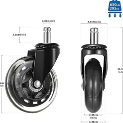 Kontorsmöbler>Kontorsstolshjul 5 st, 10x22mm Svängbara hjul för IKEA-stolar, 360° tyst rullning, hållbara, repskydd