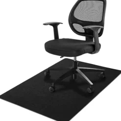 Kontorsmöbler>Kontorsstolsmatta 120 * 90cm, Sunfry Kontorsstolsmattor för Hårda Golv Halkfri Golvskyddsmatta (120 x 90cm, Svart)