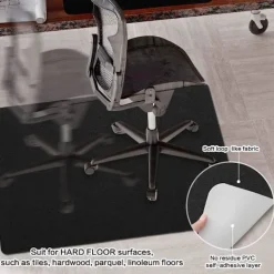 Kontorsmöbler>Kontorsstolsmatta 120 * 90cm, Sunfry Kontorsstolsmattor för Hårda Golv Halkfri Golvskyddsmatta (120 x 90cm, Svart)