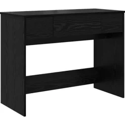 vidaXL Sminkbord>Kosmetiktabell med låda med lagring Svart Ek 100 x 45 x 76 cm