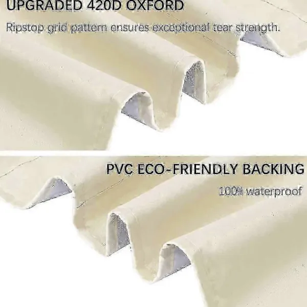 Sittpuffar>Kraftig 420d Oxford Rund Trädgårdsmöbelöverdrag Vattentätt Inomhus Utomhus Cirkulärt 185 x 110 cm