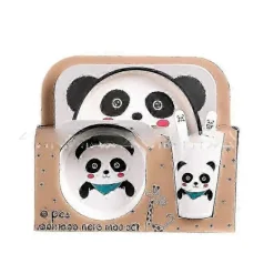 Matgrupper>Kreativt Nytt Bambufiber Barnservis Set Fem Delar Set Förskola Baby Five.piece.set.with.box