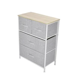 Byråer>3-lagers förvaringsskåp med 4 lådor, avtagbart förvaringstorn för vardagsrum