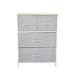 Byråer>3-lagers förvaringsskåp med 4 lådor, avtagbart förvaringstorn för vardagsrum