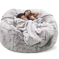 Sittsäckar>Lat soffa Sittpuff Konstgjord päls Sittpuff Bönpåse (150cm*75cm Snöbrun)