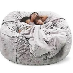 Sittsäckar>Lat soffa Sittpuff Konstgjord päls Sittpuff Bönpåse (150cm*75cm Snöbrun)