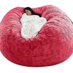 LAIQIANKUA Sittsäckar>Lazy Sofa Bean Bag Bean Bag Cover Stol Kudde 135*65CM