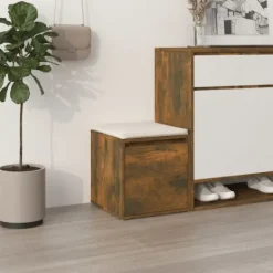 vidaXL Kistor & Koffertar>Låda rökfärgad ek 40,5x40x40 cm konstruerat trä