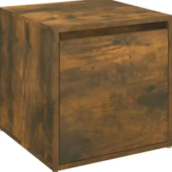 vidaXL Kistor & Koffertar>Låda rökfärgad ek 40,5x40x40 cm konstruerat trä