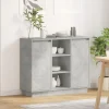vidaXL Sideboards>LED-sido bord Betonggrå 90 x 32 x 75 cm Konstruerat trä