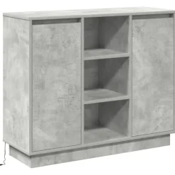 vidaXL Sideboards>LED-sido bord Betonggrå 90 x 32 x 75 cm Konstruerat trä