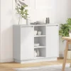vidaXL Sideboards>LED-sido bord Vit 90 x 32 x 75 cm Konstruerat trä