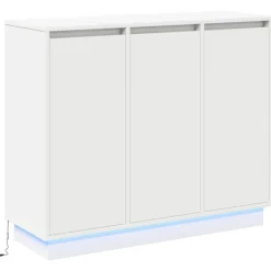 vidaXL Sideboards>LED-sido bord Vit 90 x 32 x 75 cm Konstruerat trä