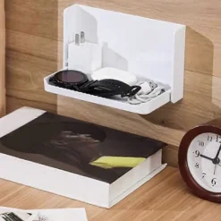 DAO Hyllor>Liten Flytande Hylla för Vägg, Vikbar Badrumshylla Väggmontering, Sänghylla för Telefon, Fjärrkontroll [DB]