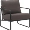 BellaFurn Fåtöljer>Lounge Chair Relax Chair - Bekvämt sittposition, metallram - Artificiellt läder eller tyg | Färg: Brun | Material: Artificiellt läder