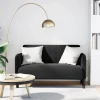vidaXL Soffor>Loveseat soffa svart 109 cm sammet