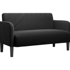 vidaXL Soffor>Loveseat soffa svart 109 cm sammet