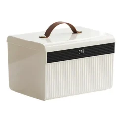 Kontorsmöbler>Låsbar Förvaringslåda Låsbar Behållare Organizer Rymlig Bärbar Låslåda med Lösenordslås för Förvaring av Dokument Sovsal-Perfekt 33cmx25cmx23cm