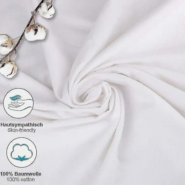 Sängar>Madrasskydd 200x200 Cm Molton 100% Bomull. Andningsbart. Bekvämt