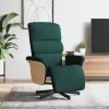 vidaXL Fåtöljer>Massagefåtölj med fotstöd mörkgrön tyg