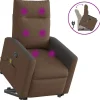vidaXL Fåtöljer>Massagefåtölj med uppresningshjälp brun tyg