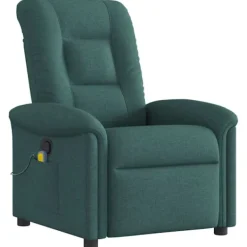 vidaXL Fåtöljer>Massagefåtölj mörkgrön tyg