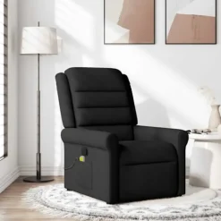 vidaXL Fåtöljer>Massagefåtölj svart tyg