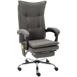 vidaXL Kontorsmöbler>Massagekontorsstol grå tyg