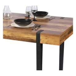 AC-DÉCO Matbord>Matbord BRAMS - Trä, matt - Metall och trä - 160 X 90 X H 76 cm
