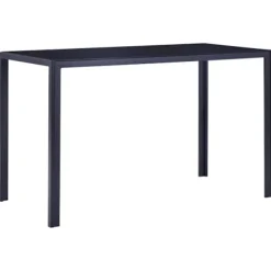 vidaXL Matgrupper>Matbord och stolar 7 delar grå