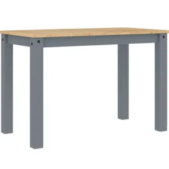 vidaXL Matgrupper>Matbord Panama grå 117x60x75 cm massiv furu