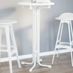 vidaXL Matgrupper>Matbord vit Ø60x110 cm konstruerat trä och stål