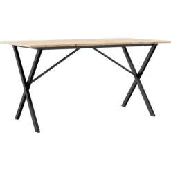 vidaXL Matgrupper>Matbord X-ram 140x80x75 cm massiv furu och stål