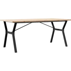 vidaXL Matgrupper>Matbord Y-ram 180x90x75,5 cm massiv furu och stål